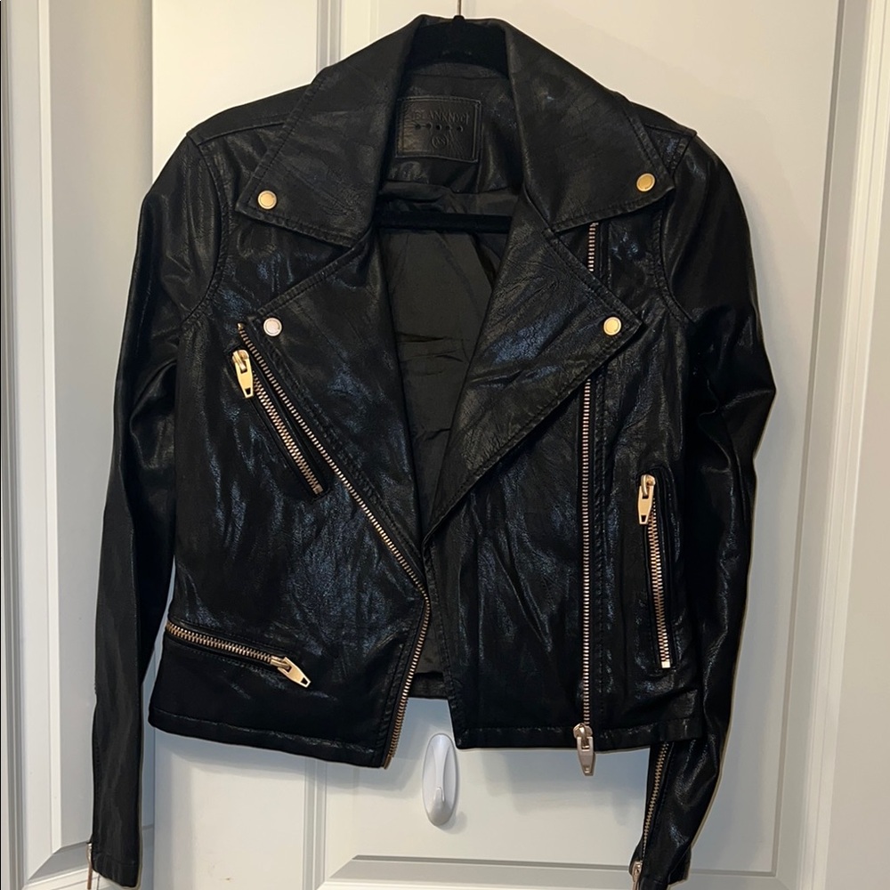 BLANKNYC Black Leather Biker Jacket